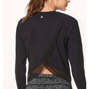 Lululemon Top Quick Pace Long Sleeve Mesh Sz M